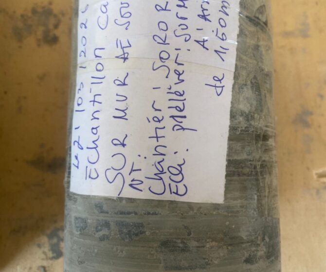 Essais de vérification d’un mur en béton après éboulement